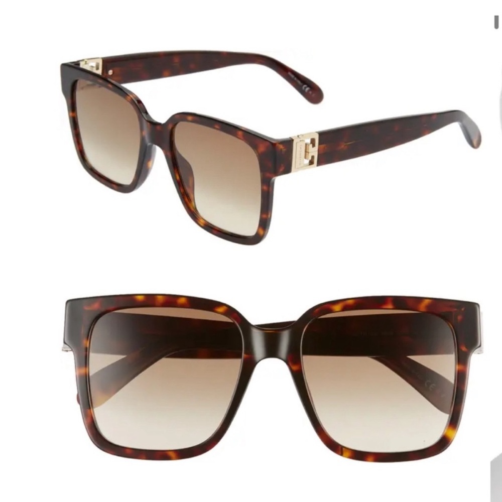 💯Authentic NWT Givenchy designer sunglasses - tortoise colorway - square 🎉 - Picture 3 of 12